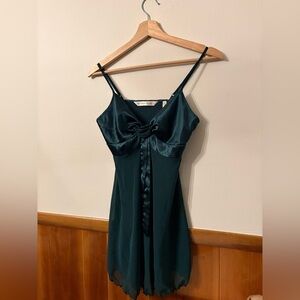 Vintage VS Victoria’s Secret Satin Nightgown in Deep Green